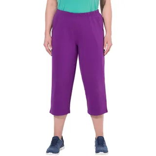 Ulla Popken Damen große Größen Übergrößen Plus Size 7/8-Jogginghose, gerades Bein, Elastikbund