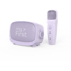 MYFirst Voice 2 Tragbares interaktives Mikrofon und kabelloser Lautsprecher, Purple