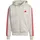 Essentials 3 Stripes Fleece Zipper alumina pure ruby S