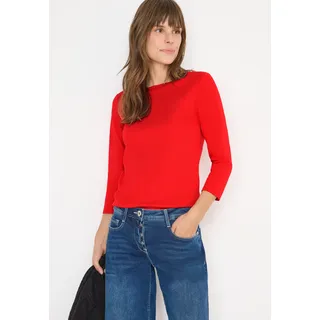 Cecil Damen, 3127598 Basic U-Boot Shirt, pumkin orange, M