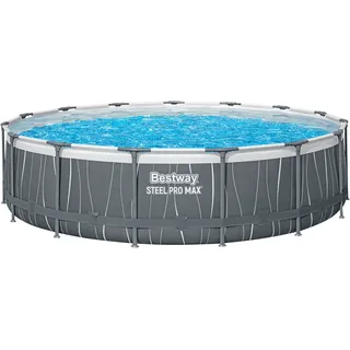 BESTWAY Steel Pro MAX Frame Pool Set Ø 457 x 107 cm inkl. Filterpumpe