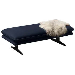 W.Schillig Polsterhocker broadway Leder 145 x 43 x 71 cm Blau
