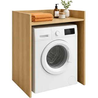 Relaxdays Waschmaschinenschrank 97 x 66 x 61 cm Hellbraun