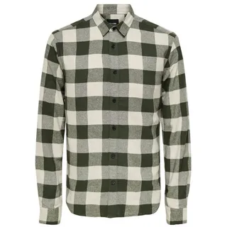 Only & Sons Hemd Gudmund LS CHECKED SHIRT«, grün