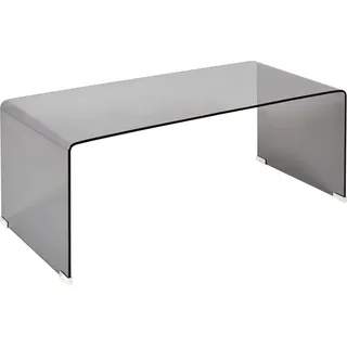 BELIANI Couchtisch Schwarz Transparent 50 x 100 cm Sicherheitsglas Leicht Transportierbar Multifunktional Universell Minimalistisch Skandinavisch Stil - Schwarz