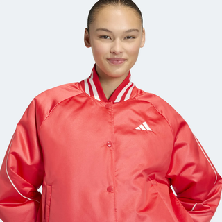 Bomberjacke ADIDAS SPORTSWEAR "W STADIUM INS J", Damen, Gr. M, rot (pure ruby), Obermaterial: 100% Polyester, Rundhals, Jacken Bomberjacke