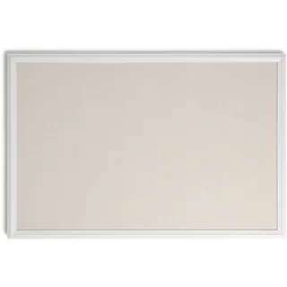 U Brands Farmhouse Leinen-Pinnwand mit weißem Rahmen, Bürobedarf, naturfarben, 50,8 x 76,2 cm