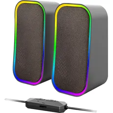 Bild von TOKEN RGB Gaming Stereo Speaker, Black - 2.0 PC-Lautsprecher Bluetooth®, Kabelgebunden 6 W