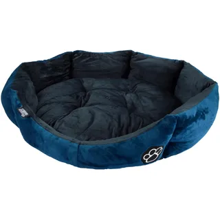 LOVE STORY Korb rund Polyester D50 cm, Patchy Smaragd/Kohle