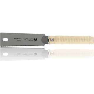 augusta heckenrose Augusta-Heckenrose Japansäge Mini Ryoba 150 mm I Traditionelle Säge aus Bandstahl C75 für feine & grobe Schnitte I Holzsäge mit flexiblem & beidseitig gezahntem Sägeblatt & Bastgriff aus Esche