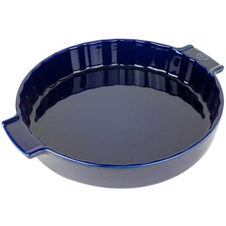 Peugeot - Runde Tarteform aus Keramik - 33 cm x 28 cm x 5,4 cm - Fassungsvermögen: 2,2 L - 10 Jahre Garantie - Blau