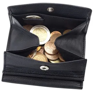 LEAS Kleine Wiener Geldbörse Unisex Geldbörse schwarz