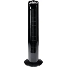 Lifetime Air Turmventilator - Ventilator mit 3 Geschwindigkeiten - Oszillierender Standventilator - Stehender Ventilator 54dB - Tower Fan - Netzkabel 1,5 m - 81 x 67 cm - Schwarz
