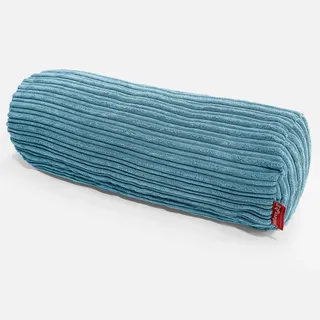 Lounge Pug Nackenrolle Kissen 20 x 55cm Cord Türkis Zierkissen Sofakissen Dekokissen