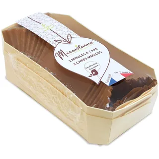 MIRONTAINE 613 2 Kuchenformen 21 cm Holz + 4 Schwefelförmchen, beige