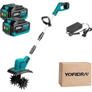 Gartenfräse, bürstenloser Motor, ergonomisches Design, 2PC 3.0Ah Batterie