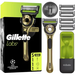 Gillette Labs Champion Gold Edition Rasierer mit Reinigungs-Element,
