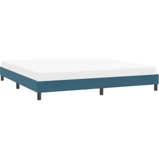 vidaXL Bettgestell ohne Matratze Dunkelblau 200x220 cm Samt - Blau