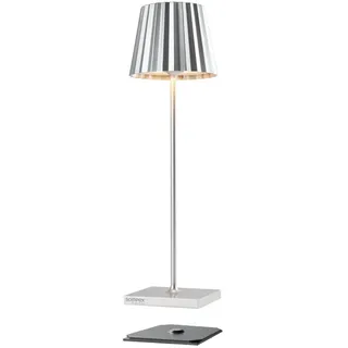 LED-Tischleuchte Troll 2.0 sompex silber, 38 cm. Schirm 9xFuß 10xFuß 10 cm