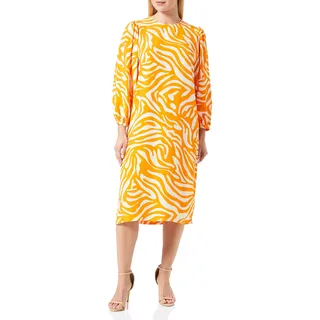 Seidensticker Damen Regular Fit Blusenkleid Langarm Kleid, Orange, 38