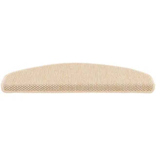 Pergamon Bentzon Flachgewebe Stufenmatten 15Er-Set , Beige , Textil , Rund , 18x56 cm , rutschfeste Unterfläche , Teppiche und Böden, Bodenbeläge