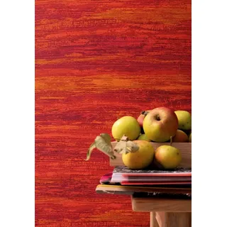 Marburg Vliestapete Platinum Struktur Rot-Orange