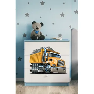 Kinderkommode mit Schubladen Lastwagen in der Farbe Blau Babydreams - Blau