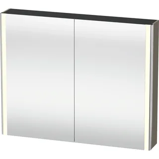 Duravit XSquare Spiegelschrank mit LED- Beleuchtung, 1000x800x155mm, XS7113090900000, Farbe: Flannel Grey Seidenmatt Lack