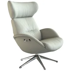 FLEXLUX Relaxsessel »Relaxchairs More«, Premium Komfort, Rücken- & Kopfteilverstellung, drehbar, Fuß Alu, weiß