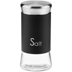 Galicja Gewürzdosen GRENO – Gewürz Organizer – Salzstreuer – Gewürzstreuer – Spice Jars – Salzstreuer klein – 150ml Gewürzgläser fur SALT Schwarz