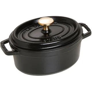 Cocotte 17 cm oval schwarz