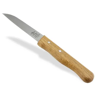 Schälmesser Gemüsemesser aus Solingen Universal Messer Made in Germany Allzweckmesser mit Holzgriff Buche Obstmesser mit Scharfer Rostfreier Messerklinge für Obst und Gemüse