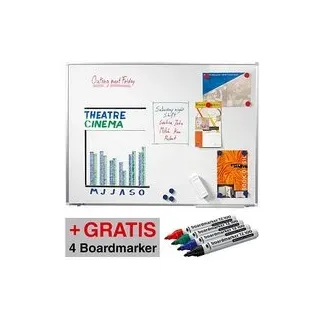 AKTION: Legamaster Whiteboard PREMIUM PLUS 60,0 x 45,0 cm weiß emaillierter Stahl + GRATIS 4 Boardmarker TZ 100 farbsortiert