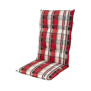 Gartenstuhlauflage - Rot - Hochlehner - Karos - Rot