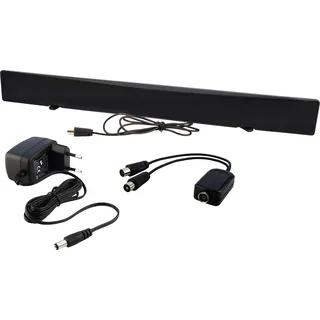 Schwaiger GmbH - DVB-T2 HD Zimmerantenne (aktiv)/ mit Signaltrenner/für UHF/VHF Empfang/Flachpanelantenne/terrestrischer und digitaler Fernseh- und Radioempfang/schwarz, DTA1000011