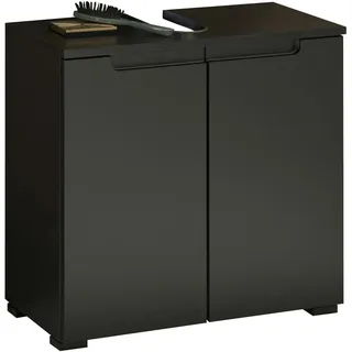 MID.YOU Waschbeckenunterschrank 60 x 57,5 x 32 cm Schwarz matt
