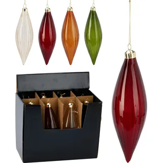 Dekoration Weihnachten Hängende Tropfen 21cm - Rot/Weiß/Grün / Orange Co