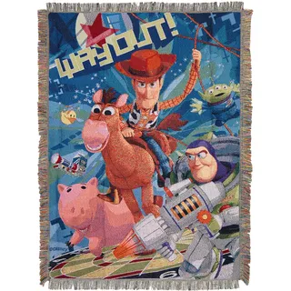 Disney-Pixar Way Out Gewebter Wandteppich, Polyester, Mehrfarbig, 48" x 60"