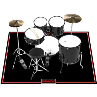 Drumming Schlagzeug Teppich, 120x180 cm Rutschfest Schalldicht Drum Teppichs Matte Innen und Außen, Elektronisches Jazz Schlagzeug Kit für Bass Snare Drum, Sommer Schallschutz Teppich für Anfänger.
