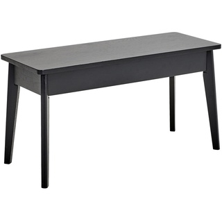 Mid.you Sitzbank , Schwarz , Holzwerkstoff , furniert, massiv , 90x47x35 cm , Truhe im Sitz , Garderobe, Garderobenbänke, Sitzbänke