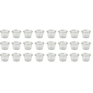 APS 82359 Original 12er Set WECK Gläser 35 ml, 5 cm, H: 3,5 cm, Sturzform ohne Deckel, Einmachglas, Dekoglas, Dessertglas, Vorratsglas, spülmaschinengeeignet, Transparent (Packung mit 2)