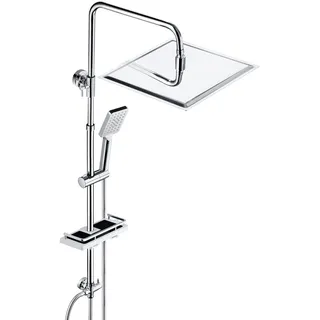 dylin gmbh Duschsystem ohne Armatur Regendusche Silber 30x30cm
