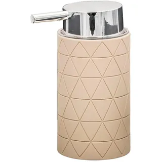 Sadena Seifenspender , Beige , Kunststoff , 7x14.9x7 cm , Kunststoffpumpe , Badaccessoires, Seifenspender