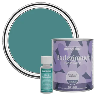 Rust-Oleum wasserfeste grün Fliesenfarbe für Badezimmer in Hochglanz Finish - Pfauenfeder 750ML