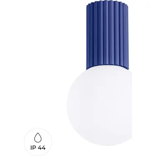 Plafond HALO ultramarin IP44 1xG9 8W Aluminium/Glas 21x12x12cm Sollux Lighting - Blau