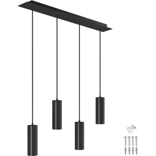 Tectake Lumea 4-flg. 75 cm rund schwarz Metall