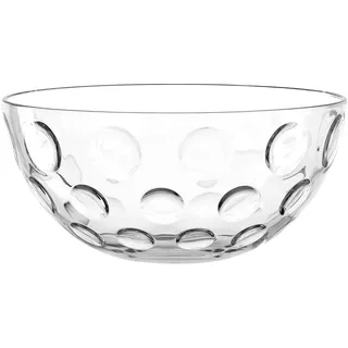 LEONARDO Schale Cucina Optic 1 Stück, spülmaschinenfeste Salatschale, moderne Salatschüssel, hochwertige Schale, lebensmittelechete Schüssel, Höhe 13,6 cm, transparent, 066343