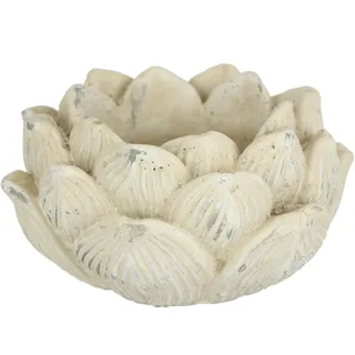 I.GE.A. Pflanzkübel »Antikes Pflanzgefäß Lotus-Blume« Blumentopf Kübel Blumenkübel Pflanzgefäß Blumenständer zum Bepflanze, beige