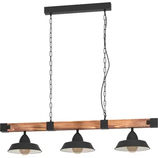 EGLO OLDBURY Hängeleuchte, schwarz, braun rustikal