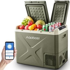 AAOBOSI Kompressor Kühlbox 40L, Kühlbox Auto Mit WIFI-APP-Steuerung, 12/24V und 100-240V Kühlbox Elektrisch, bis -20 °C für Auto, Lkw, Boot, Reisemobil, Camping